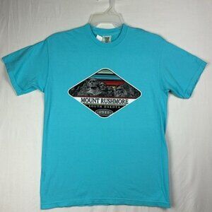 Comfort Colors Blue Short Sleeve T Shirt Mount Rushmore South Dakota Medium NWT